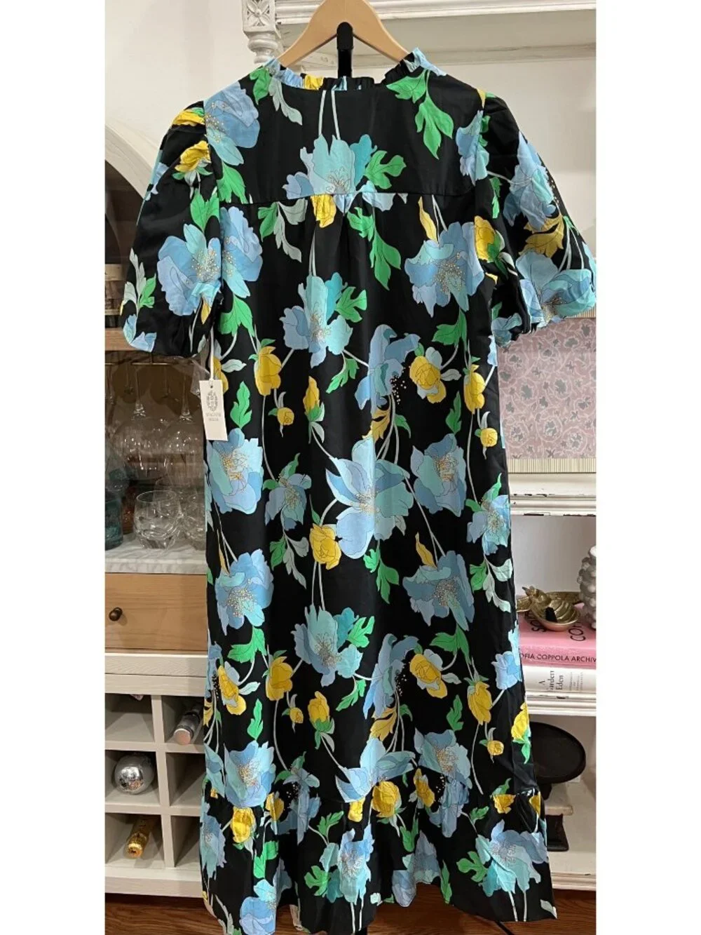 BNWT Tuckernuck Hyacinth House Floral Mimi MIDI Dress Size XL Puff Sleeve - Picture 5 of 5